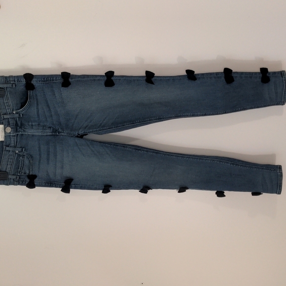 𝅺MCGUIRE Anthropologie Newton Skinny Bow Jeans 26 - Picture 6 of 12